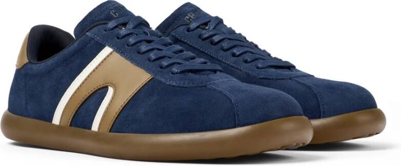 Camper Blauwe Casual Suède Sneakers met Rubberen Zool Blue Heren - Foto 2