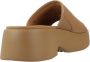 Camper Gedurfde Leren Plateau Sandalen Brown Dames - Thumbnail 6