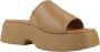 Camper Gedurfde Leren Plateau Sandalen Brown Dames - Thumbnail 7