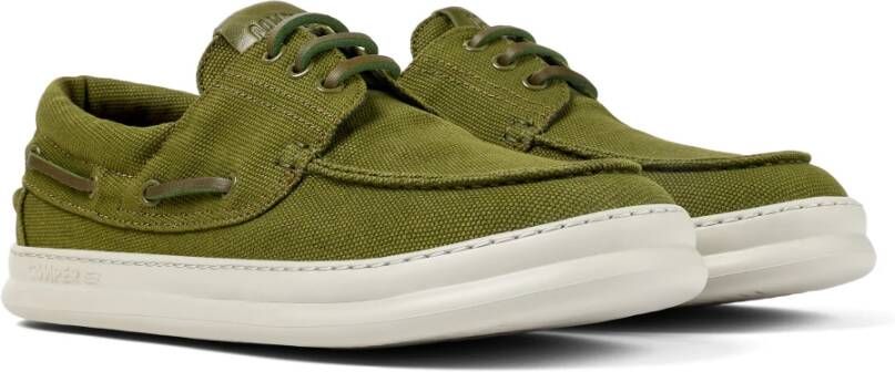 Camper Sportieve Leren Veterschoenen Green Heren