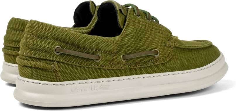 Camper Sportieve Leren Veterschoenen Green Heren