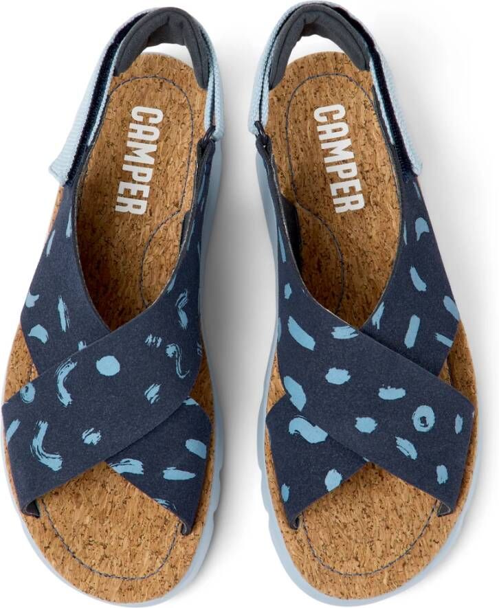 Camper Stijlvolle Nubuck Sandalen Blue Dames