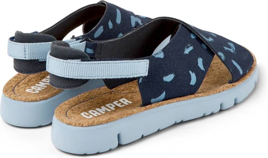 Camper Stijlvolle Nubuck Sandalen Blue Dames