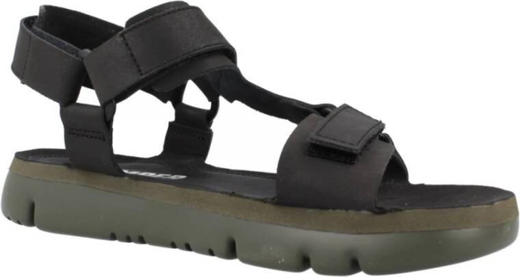 Camper Stijlvolle platte sandalen in zwart Black Heren