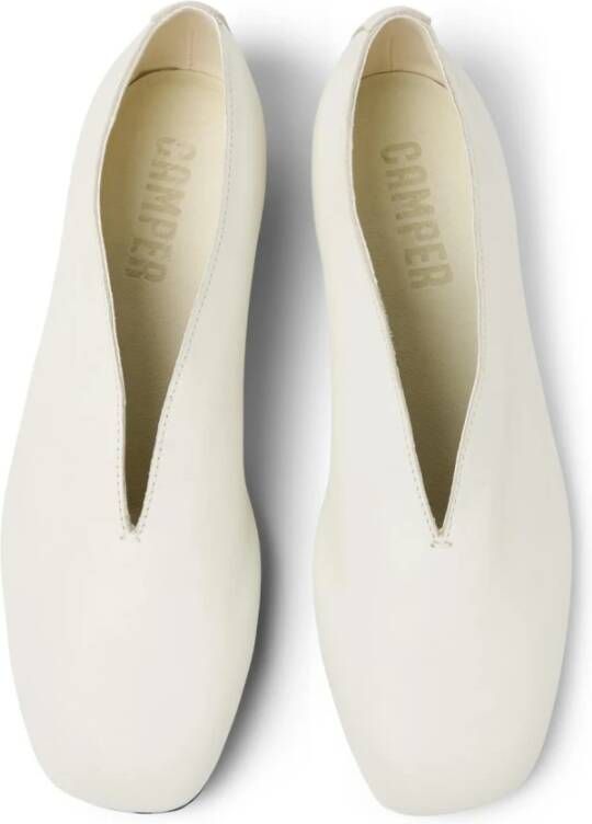 Camper Witte leren ballerina's Elegant ontwerp