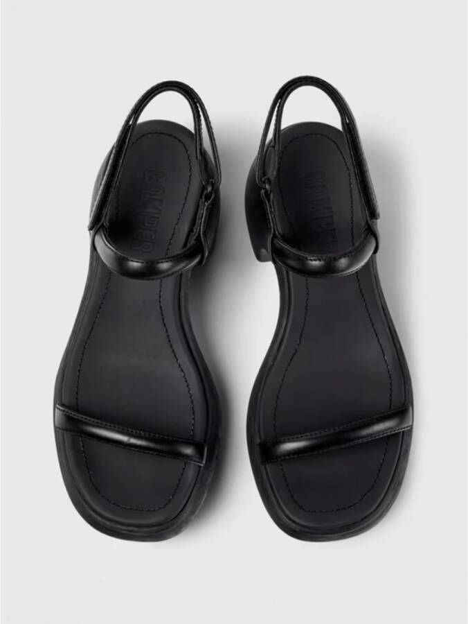 Camper Zwarte Blokhak Sandalen
