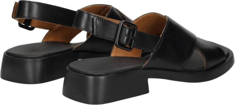 Camper Zwarte Casual Leren Sandalen Black Dames