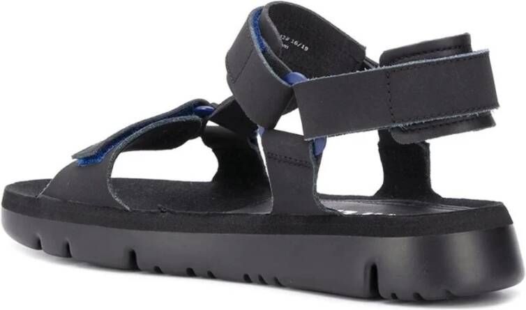 Camper Zwarte Casual Platte Sandalen voor Mannen Black Heren