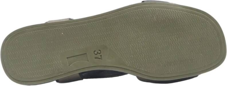 Camper Zwarte en groene Atonik sandalen