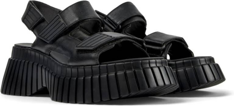 Camper Zwarte Plateau Sandaal BCN Black Dames