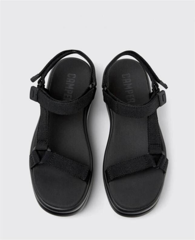 Camper Zwarte Plateau Sandalen