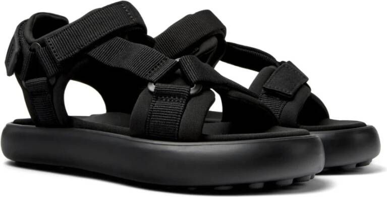 Camper Zwarte platte sandalen voor mannen Black Heren