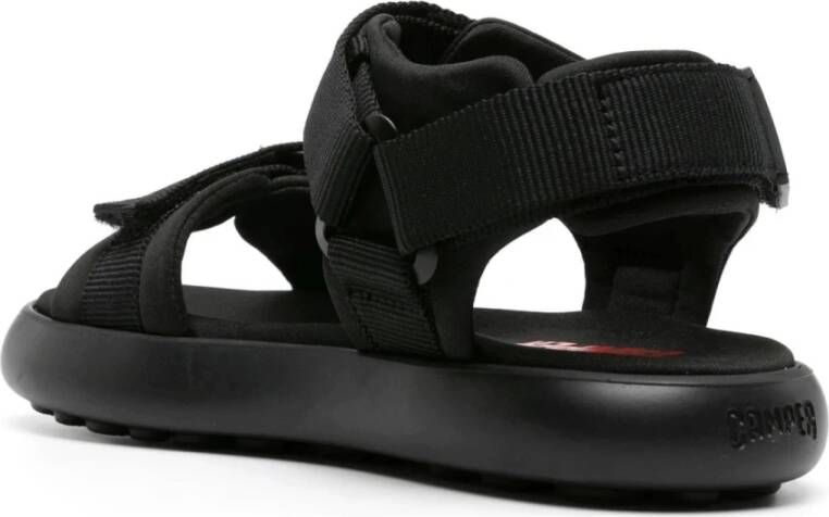 Camper Zwarte platte sandalen voor vrouwen Black Dames