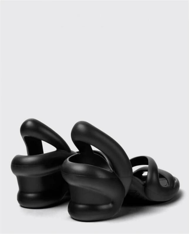 Camper Zwarte sandalen met hak voor vrouwen