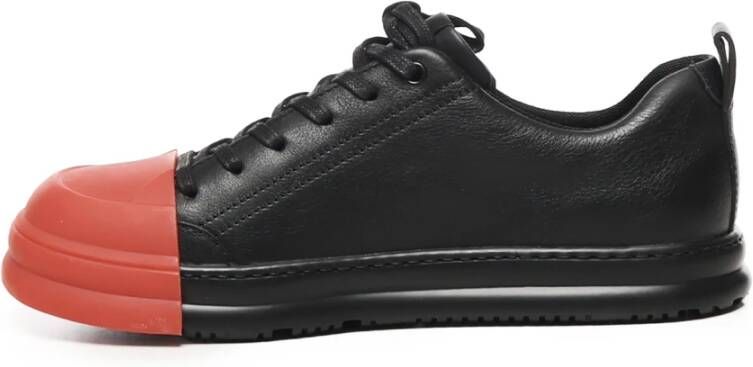 Camper Zwarte Sneakers met Leren Bovenwerk