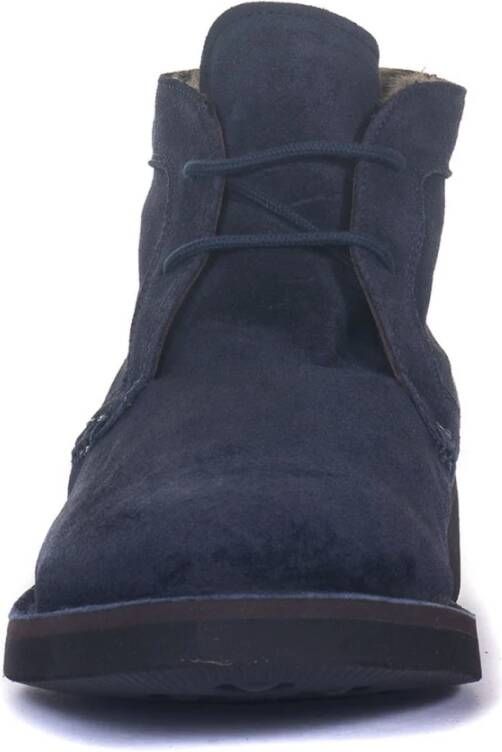 Canali Suede ankle boots Blauw Heren