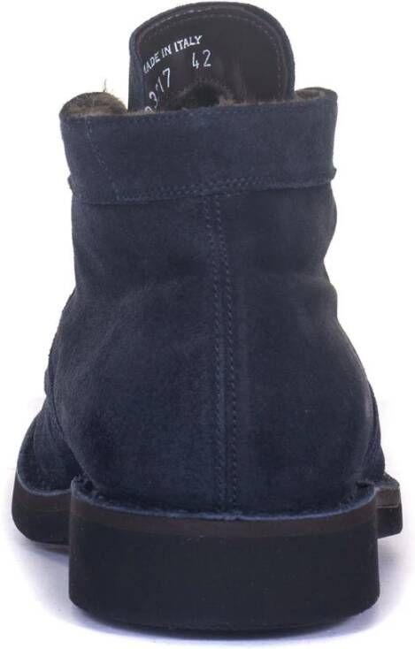 Canali Suede ankle boots Blauw Heren