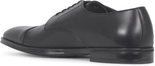 Canali Zwarte Platte Schoenen Zapatos