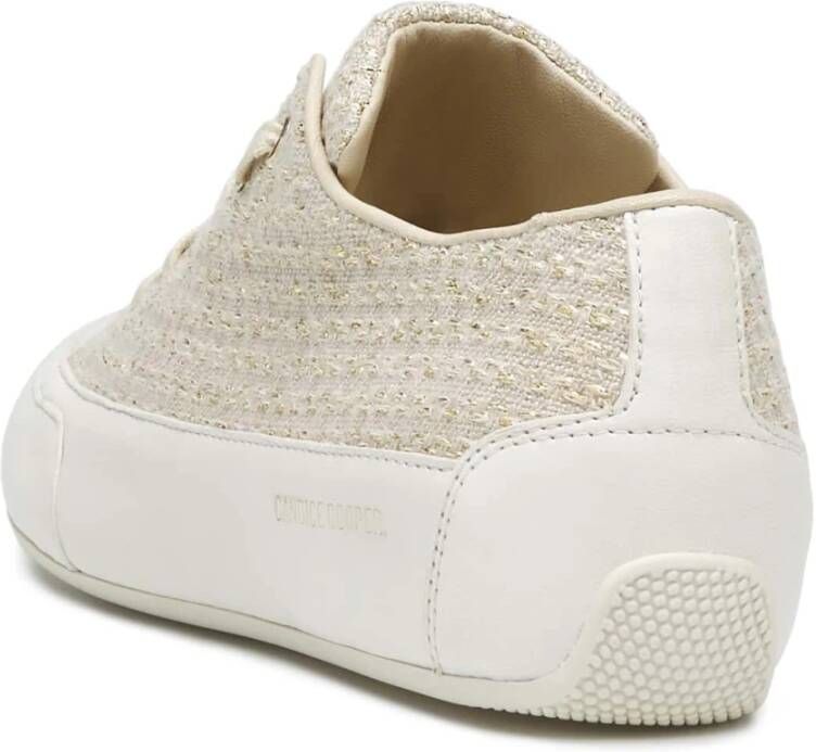 Candice Cooper Buffed leather and fabric sneakers Rock Fabric Beige Dames