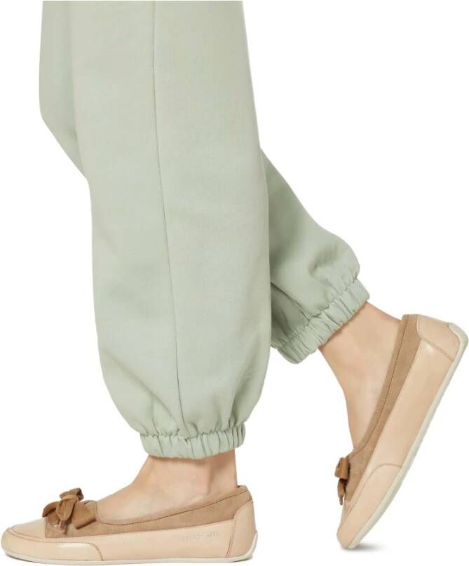 Candice Cooper Buffed leather and suede ballet flats Candy BOW Brown Dames