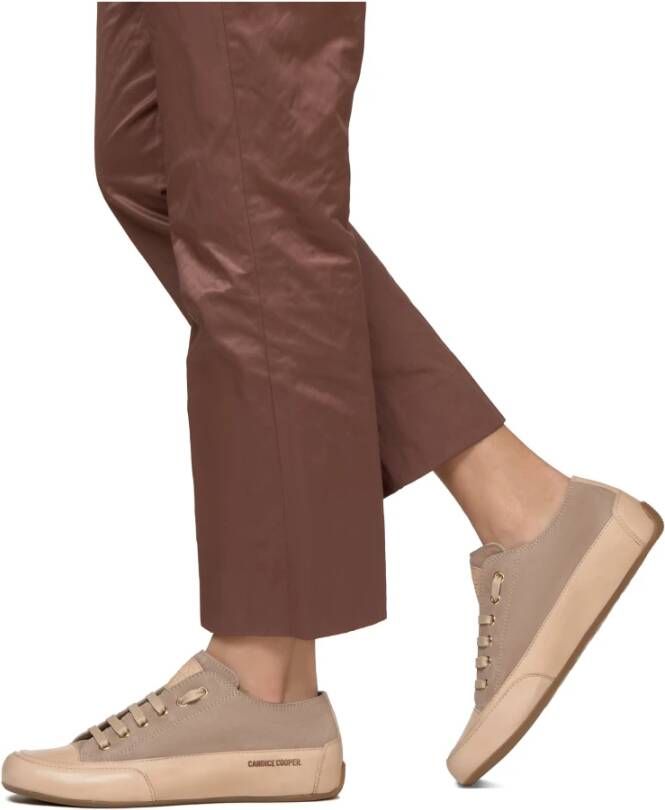 Candice Cooper Buffed leather and suede sneakers Rock S Gray Dames