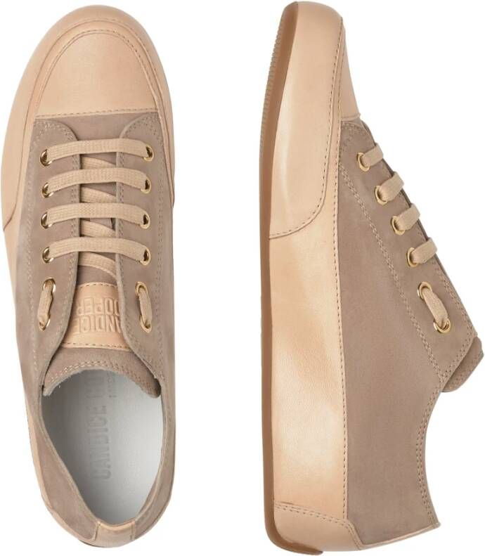 Candice Cooper Buffed leather and suede sneakers Rock S Gray Dames