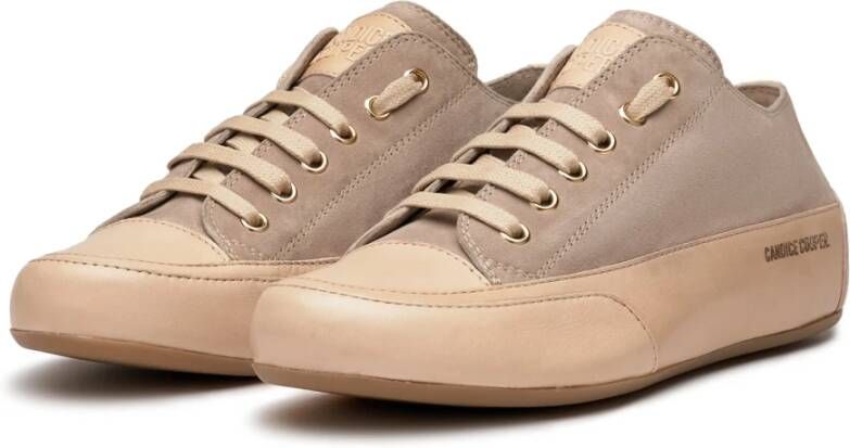 Candice Cooper Buffed leather and suede sneakers Rock S Gray Dames