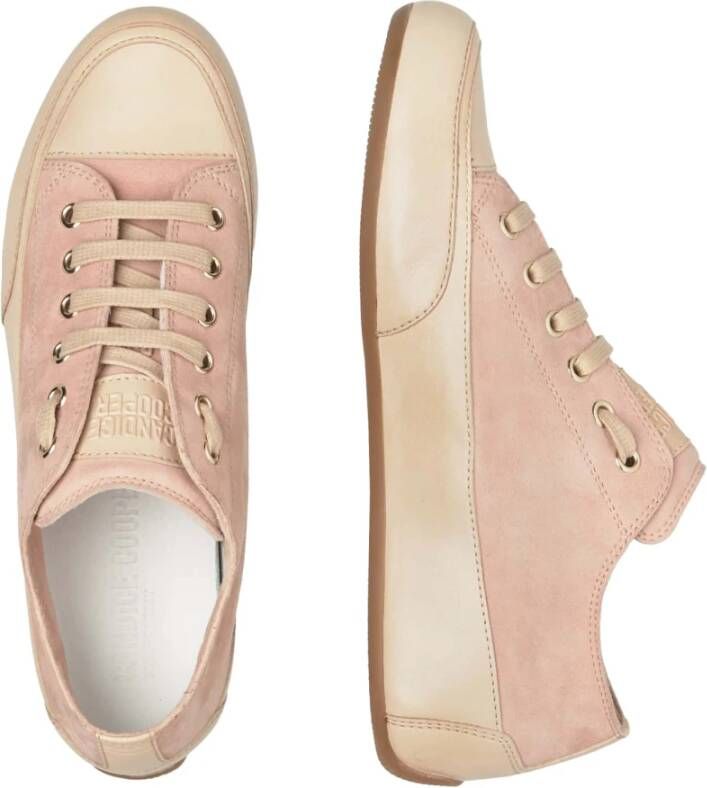 Candice Cooper Buffed leather and suede sneakers Rock S Pink Dames