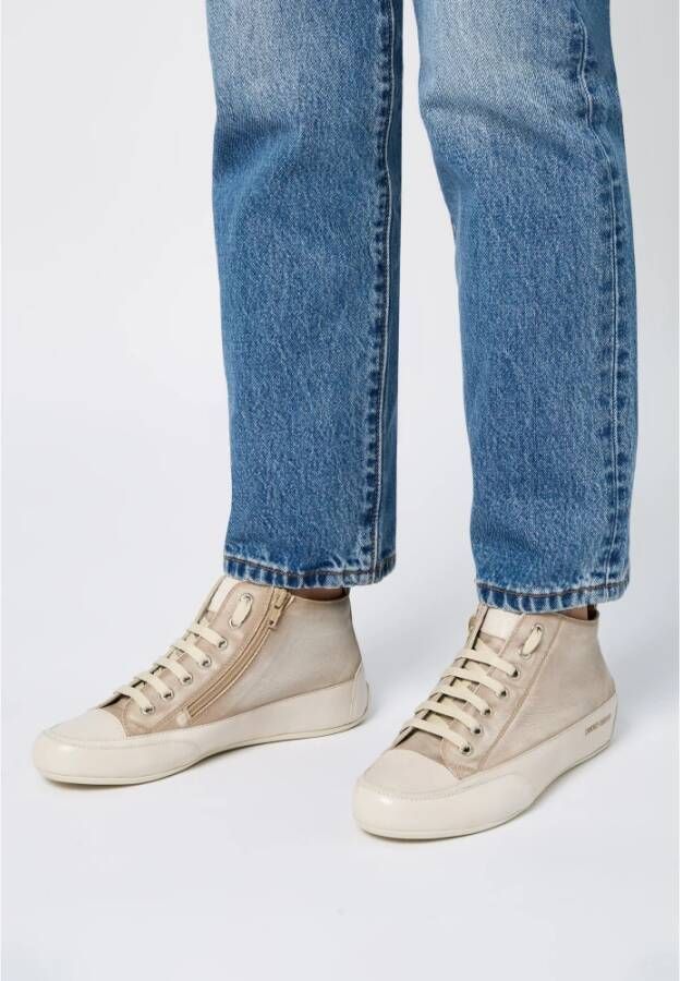 Candice Cooper Buffed leather ankle sneakers MID S