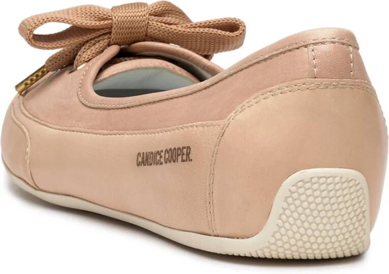 Candice Cooper Buffed leather ballet flats Candy BOW Brown Dames