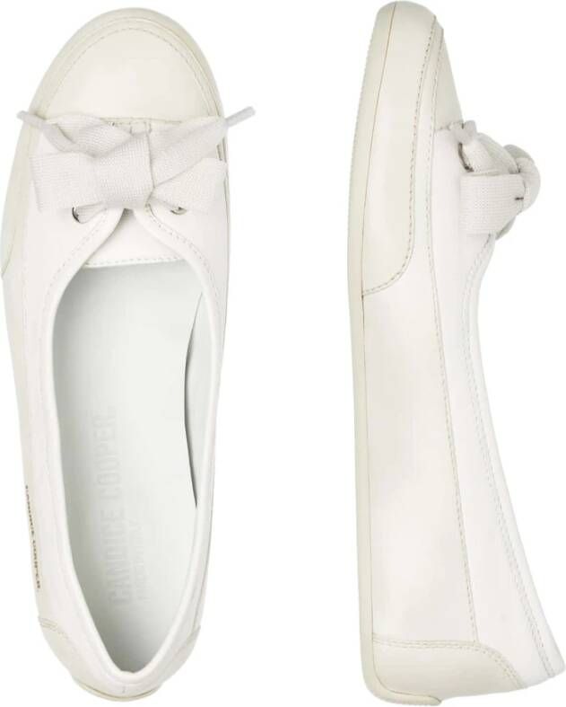 Candice Cooper Buffed leather ballet flats Candy BOW White Dames