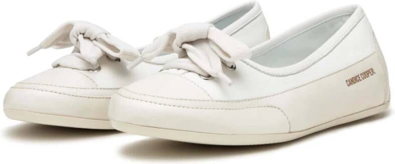 Candice Cooper Buffed leather ballet flats Candy BOW White Dames