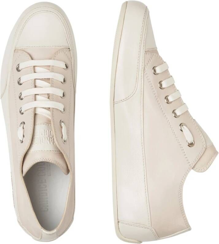 Candice Cooper Buffed leather sneakers Rock S Beige Dames