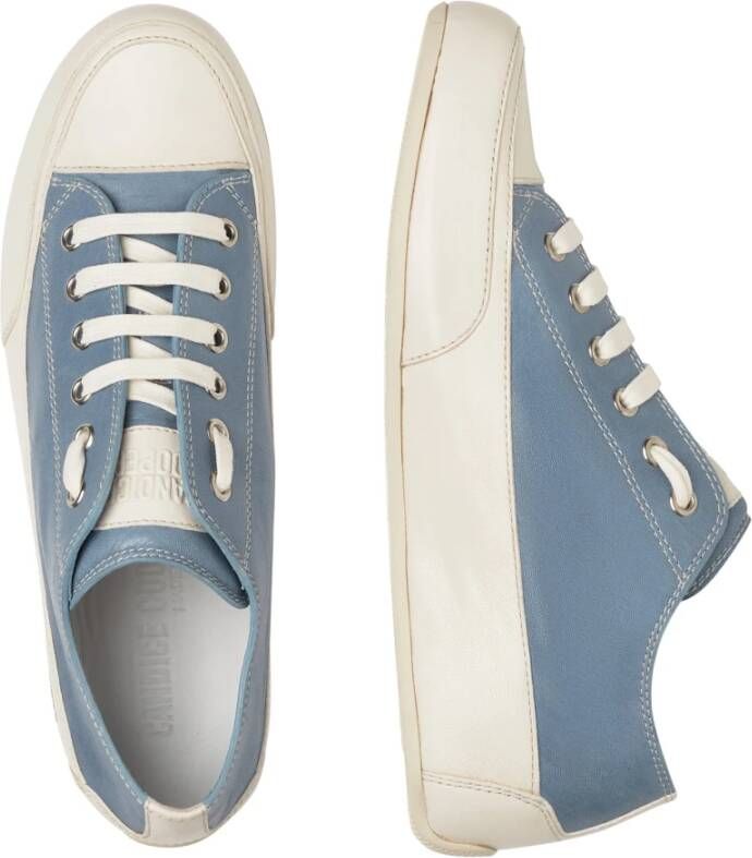 Candice Cooper Buffed leather sneakers Rock S Blue Dames