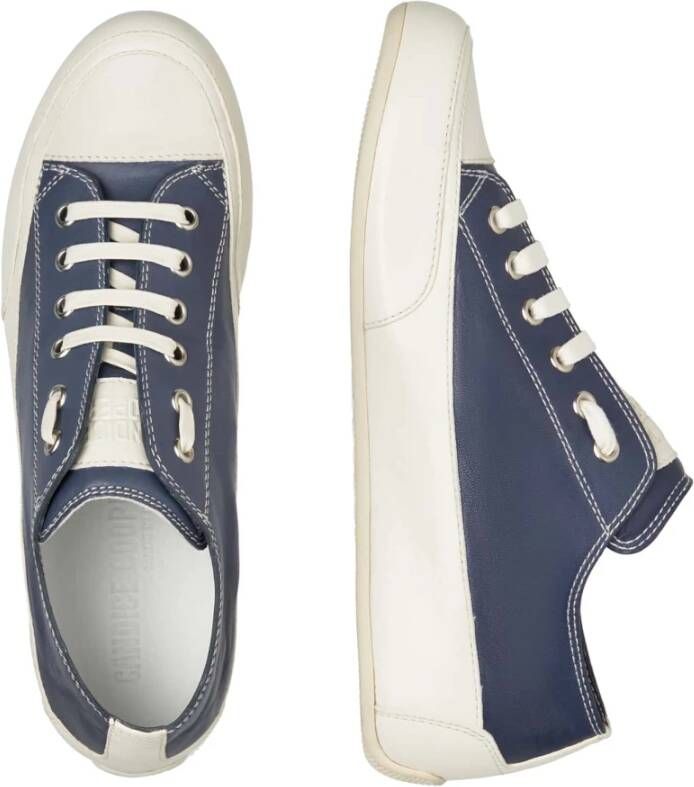 Candice Cooper Buffed leather sneakers Rock S Blue Dames