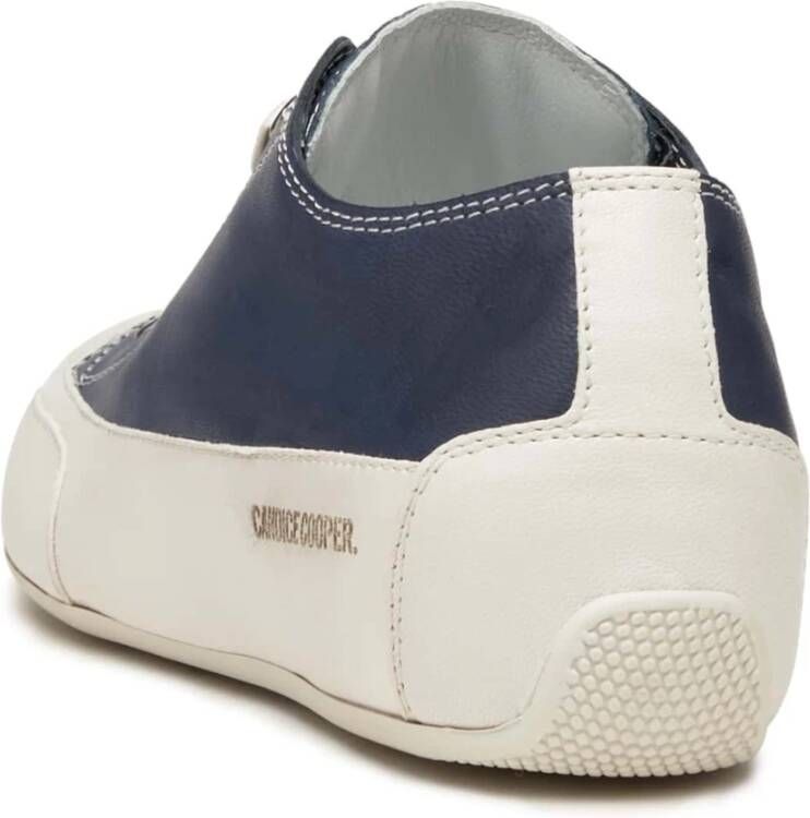 Candice Cooper Buffed leather sneakers Rock S Blue Dames