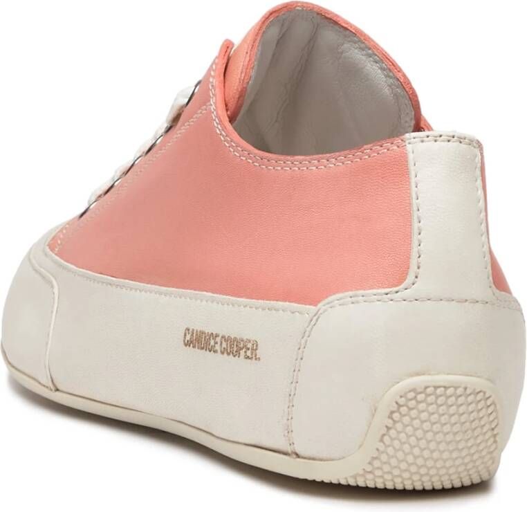 Candice Cooper Buffed leather sneakers Rock S Orange Dames