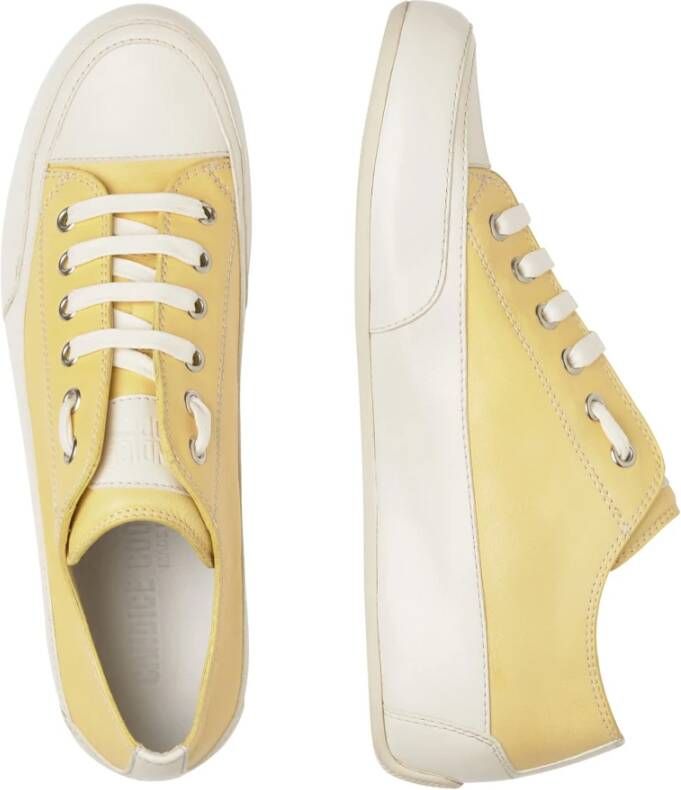 Candice Cooper Buffed leather sneakers Rock S Yellow Dames