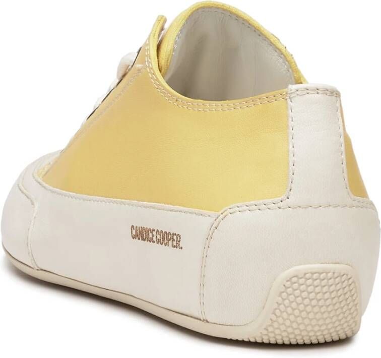 Candice Cooper Buffed leather sneakers Rock S Yellow Dames