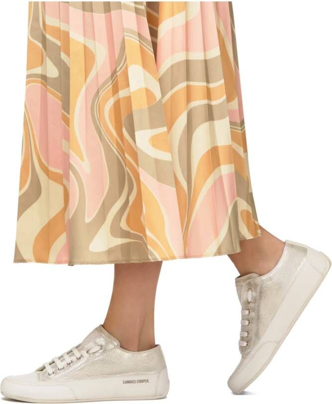 Candice Cooper Fade-effect leather sneakers Rock S Yellow Dames