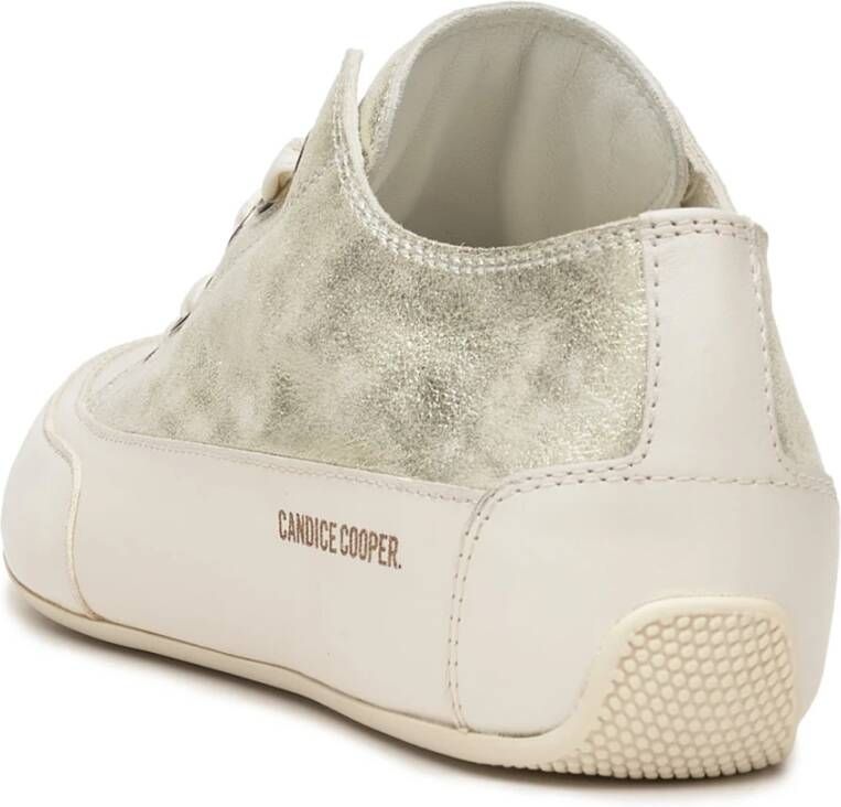 Candice Cooper Fade-effect leather sneakers Rock S Yellow Dames