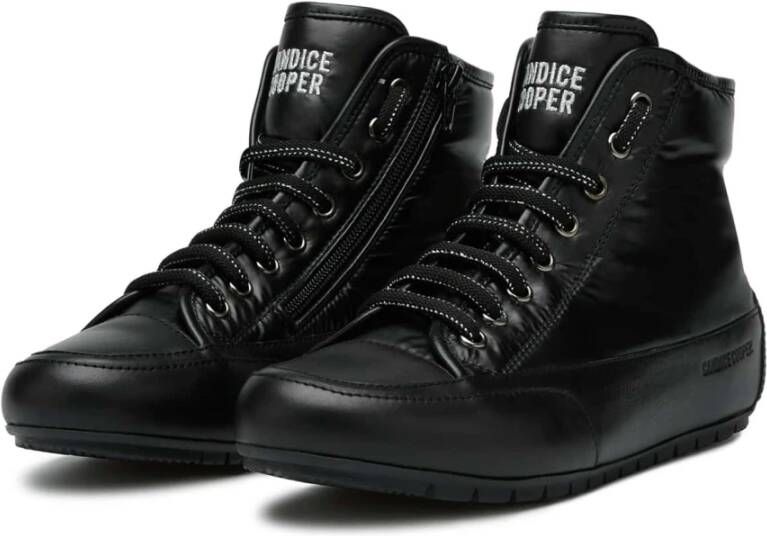 Candice Cooper High top leather and technical fabric sneakers Plus 102 Bord Black Dames