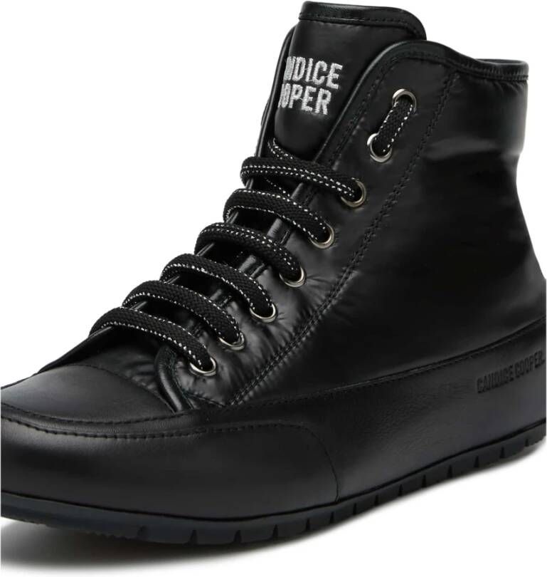 Candice Cooper High top leather and technical fabric sneakers Plus 102 Bord Black Dames