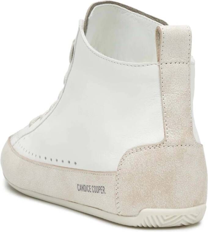 Candice Cooper Leather and suede ankle sneakers Dafne MID White Dames