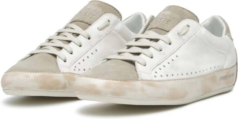 Candice Cooper Leather and suede sneakers Dafne White Dames