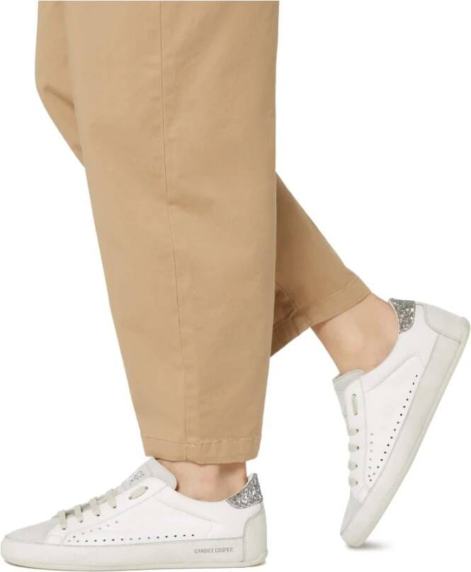 Candice Cooper Leather and suede sneakers Dafne White Dames