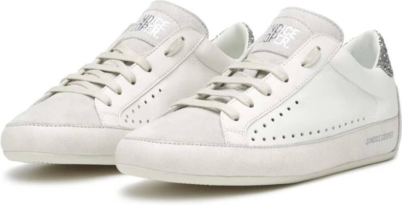 Candice Cooper Leather and suede sneakers Dafne White Dames