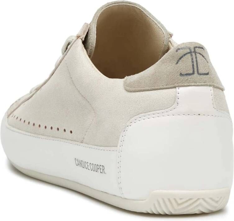 Candice Cooper Leather and suede sneakers Dafne White Dames