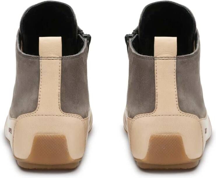 Candice Cooper Leather and suede sneakers MID Gray Dames