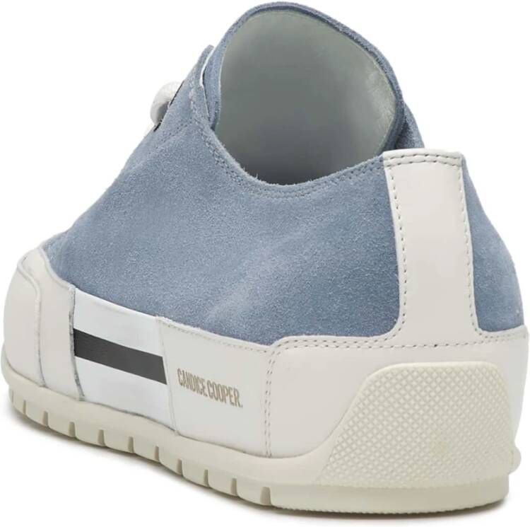 Candice Cooper Leather and suede sneakers Sanborn Patch S Blue Heren